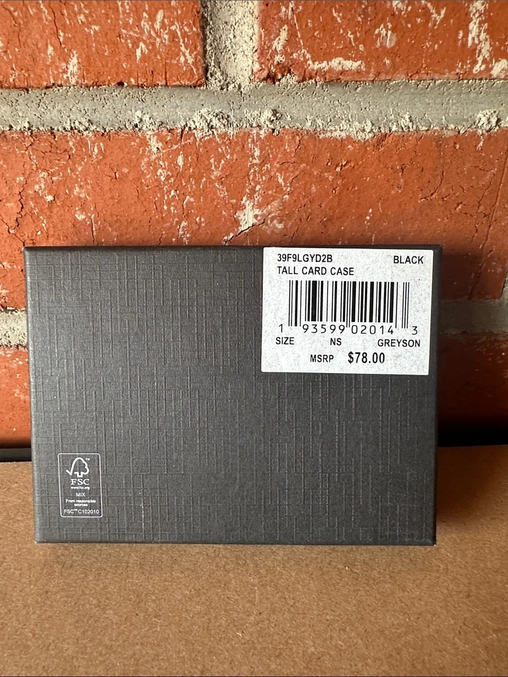 Michael Kors Black Tall Card Case with Silver Logo